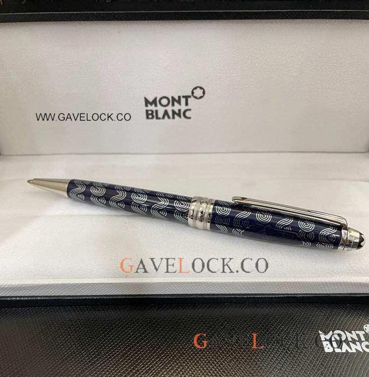New Arrival! Copy Mont blanc Solitaire LeGrand 80 days Blue Ballpoint 164 Slim
